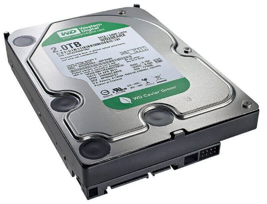 Picture of WD20EARX Western Digital Caviar Green 2TB 5.4K RPM 64MB Buffer Form Factor Low Profile SATA 6GBPS Hard Drive | New Bulk Pack.
