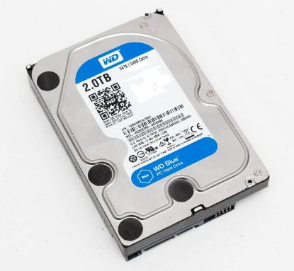Picture of WD20PURZ Western Digital Purple 2TB 5.4K RPM SATA-6GBPS 64MB Buffer 3.5 Inch Internal Surveillance Hard Disk Drive. New Bulk Pack.