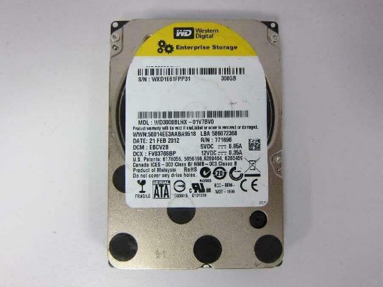 Picture of WD3000BKHG Western Digital 300GB 10000 RPM SAS 6.0 GBPS 2.5 32MB Cache S25 Hard Drive. Refurbished.