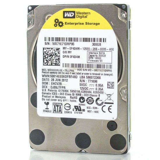Picture of WD3000HLHX Western Digital Veloci raptor 300GB 10K RPM SATA-6GBPS 32MB Buffer Hard Drive | Refurbished