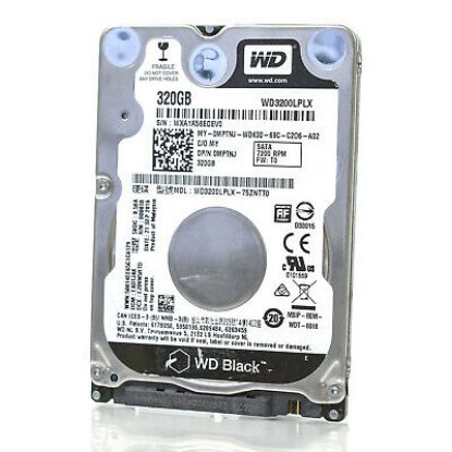 Picture of WD3200LPLX Western Digital Wd Black 320GB 7.2K RPM SATA 6GBps 32MB Buffer 2.5 Inch Internal Hard Disk Drive. New Bulk Pack.