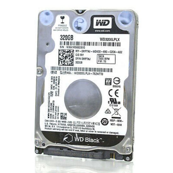 Picture of WD3200LPLX Western Digital Wd Black 320GB 7.2K RPM SATA 6GBps 32MB Buffer 2.5 Inch Internal Hard Disk Drive. New Bulk Pack.
