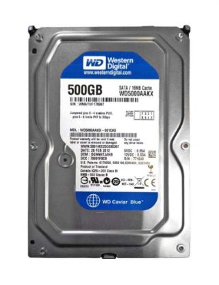 Picture of WD5000AAKX Western Digital Caviar Blue 500GB 7.2K RPM SATA 6GBPS 16MB Cache Internal Hard Drive | New Bulk Pack