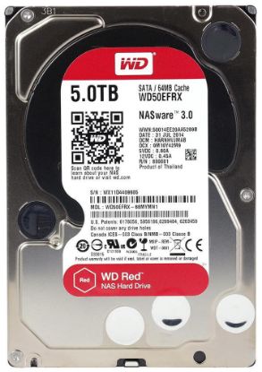 Picture of WD50EFRX Western Digital 5TB 5.4K RPM SATA 6Gbps 64MB Cache 3.5-inch Hard Drive. New Factory Sealed 3 Years WD Warranty.