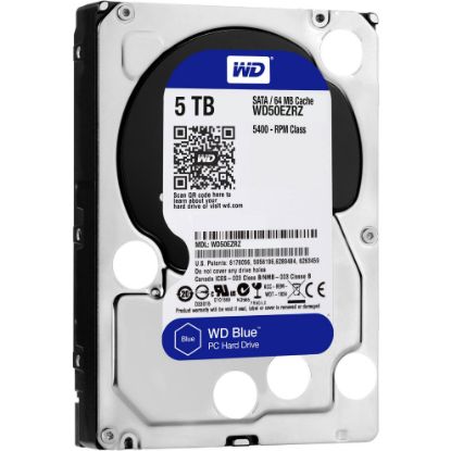 Picture of WD50EZRZ Western Digital Blue 5TB 5.4K RPM SATA 6GBPS 64MB Cache 3.5inch Internal Hard Drive. New Bulk Pack.