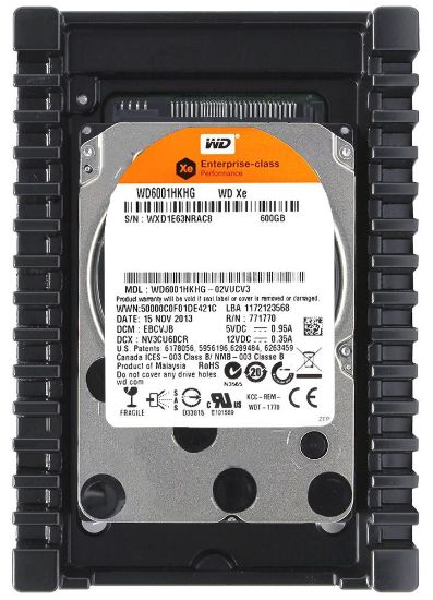 Picture of WD6001HKHG Western Digital 600GB 10KRPM SAS 6GBPS 32MB 3.5inch Hard Drive. New Bulk Pack.