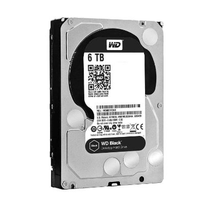 Picture of WD6002FZWX Western Digital Black 6TB 7.2K RPM SATA-6GBPS 128MB Buffer 3.5 Inch Internal Hard Disk Drive. Refurbished.