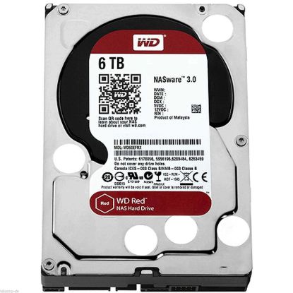 Picture of WD60EFAX Western Digital WD Red 6TB 5.4K RPM SATA-6GBPS 256MB Buffer 3.5inch Internal Nas Hard Disk Drive. New Bulk Pack.