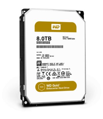Picture of WD8002FRYZ Western Digital Gold 8TB 7.2K RPM SATA-6GBPS 128MB Buffer 3.5Inch Internal Datacenter Hard Disk Drive. Refurbished.