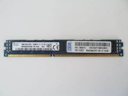 Picture of ​47J0237 IBM 16GB 1X16GB PC3L-12800R DDR3-1600 Registered ECC 2RX4 CL11 240 Pin 1.35V Low Voltage Very Low Profile Memory Module VLP. New Bulk Pack.