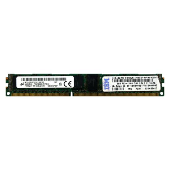 Picture of 00D4993 IBM 8GB 1X8GB PC3-12800 DdDR Ecc 1600MHz Vlp Rdimm 2x8 1.5v Cl11. New Factory Sealed 3 Years IBM Warranty.