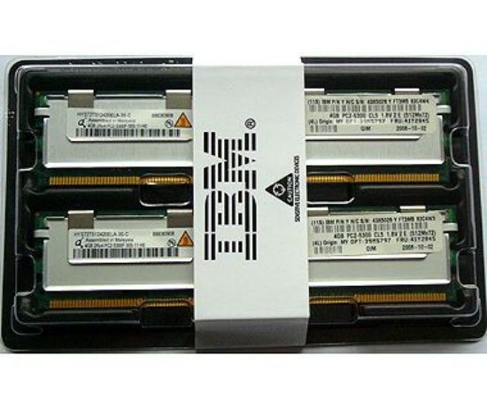 Picture of 00D5044 IBM 8GB 1X8GB 1600MHz Pc3-12800 240-Pin Dimm Cl11 Lp Ecc 2rx8 Fully Buffered Registerd DDR3 SDRAM Genuine Ibm Memory For System X Server. New Bulk Pack.