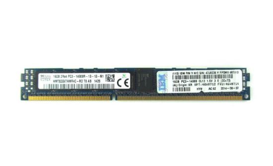 Picture of 46W0712 IBM 16GB 1X16GB Pc3-14900 DDR3-1866MHz Dual Rank 240-Pin Registered Ecc Cl13 Vlp Memory Module. New Bulk Pack.
