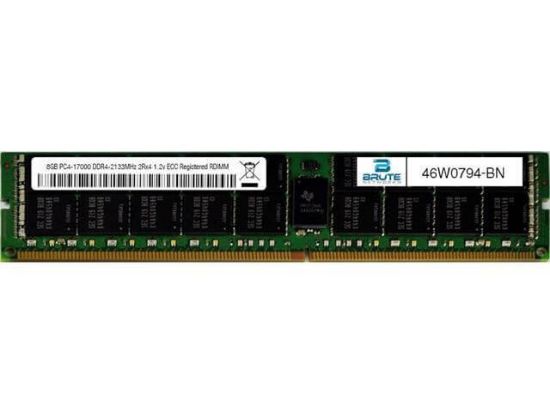 Picture of 46W0794 IBM 8GB PC4 17000 DDR4 2133MHz SDRAM Dual Rank CL15 ECC Registered Memory Module. New Bulk Pack.