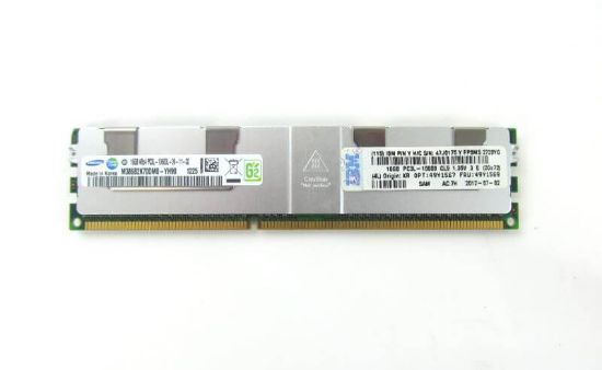 Picture of 49Y1569 IBM 16GB 1X16GB 1333MHz PC3-10600 240-Pin Dual Rank X4 1.35v DDR3 SDRAM Dimm Memory For System X Server. New Bulk Pack.