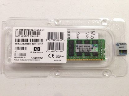 Picture of 627814-S21 HP 32GB 1X32GB 1066MHZ PC3-8500 Cl7 Ecc Registered Quad Rank Low Voltage DDR3 SDRAM 240-Pin Dimm Genuine Hp Memory For Hp Proliant Server Bl460c G7. New Factory Sealed 3 Years HP Warranty.