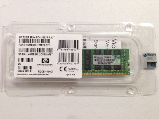 Picture of 627814-S21 HP 32GB 1X32GB 1066MHZ PC3-8500 Cl7 Ecc Registered Quad Rank Low Voltage DDR3 SDRAM 240-Pin Dimm Genuine Hp Memory For Hp Proliant Server Bl460c G7. New Factory Sealed 3 Years HP Warranty.