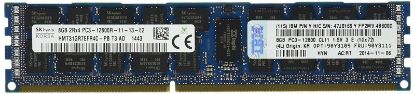 Picture of 90Y3108 IBM 8GB 1600MHz PC3-12800 240-Pin CL11 1.5v DDR3 SDRAM ECC Dual Rank X4 Registered RDIMM Memory For System X Server. New Bulk Pack.