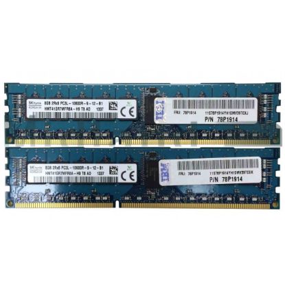 Picture of EM4B IBM 16GB 2X8GB PC3-8500 DDR3-1066MHZ SDRAM Registered Ecc Genuine Ibm Memory Module. New Bulk Pack.