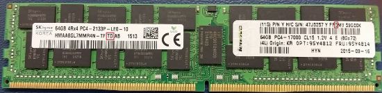 Picture of HMAA8GL7MMR4N-TF Hynix 64GB 1X64GB 2133MHZ PC4-17000 Cl15 Ecc Load Reduced Quad Rank 1.2v DDR4 SDRAM 288-Pin Lrdimm Hynix Memory Module For Server Memory. New Bulk Pack.