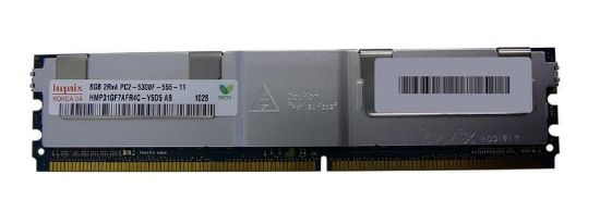 Picture of HMP31GF7AFR4C-Y5D5 Hynix 8GB 1X8GB Pc2-5300 667mhz Cl5 Ddr2 Sdram Dual Rank 240-Pin Fully Buffered Ecc Genuine Hynix Memory Module. New Bulk Pack.