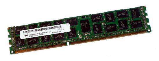 Picture of MT18KSF1G72PZ-1G6E1F Micron 8GB 1X8GB 1600mhz PC3-12800 Cl11 1rx4 Ecc Registered Ddr3 Sdram Dimm Genuine Micron Memory Module For Server. New Bulk Pack.