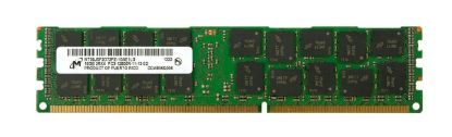 Picture of MT36JSF2G72PZ-1G6E1 Micron 16GB 1X16GB 1600MHZ PC3-12800 Cl11 Dual Rank ECC Registered DDR3 SDRAM DIMM Genuine Micron Server Memory Module. New Bulk Pack.