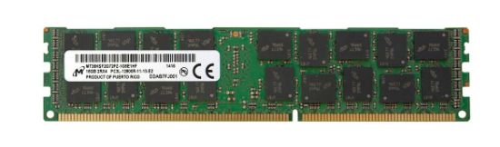 Picture of MT36KSF2G72PZ-1G6E1HF Micron 16GB 1X16GB 1600mhz PC3-12800R Cl11 ECC Registered DUAL Rank DDR3 SDRAM 240-PIN Dimm Memory Module For Server. New Bulk Pack.