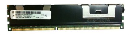 Picture of MT36KSZF1G72PZ-1G4D1 Micron 8GB 1X8GB 1333MHz PC3-10600 ECC 1.35V Registered CL9 2RX4 DDR3 SDRAM 240 Pin DIMM Micron Memory Module For Server. New Bulk Pack.