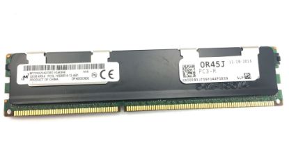 Picture of MT72KSZS4G72PZ-1G4E2HE Micron 32GB 1X32GB 1333MHZ PC3-10600 240-Pin Cl9 4RX4 1.35V DDR3 Fully Buffered ECC Registered SDRAM DIMM Genuine Micron Memory For Server. New Bulk Pack.