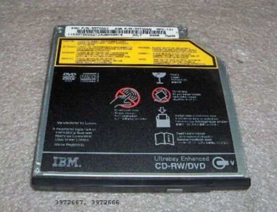 Picture of 39T2670 IBM 9.5MM 24X 10X 16x 8x Ultrabay Enhanced Slim Cd Rw Dvd Rom Combo Ii Drive For Thinkpad. Refurbished.