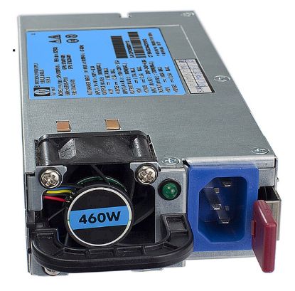 Picture of 593188-B21 HP 460 Watt Common Slot Platinum Power Supply DL360 G7, DL380 G7, DL385 G7, SL390S G7. Refurbished.