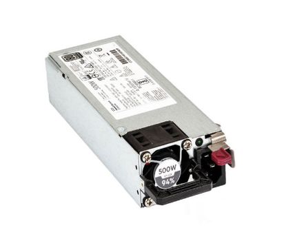 Picture of 865399-101 HPE 500 Watt Hot Plug Redundant Power Supply For Dl380 Gen10. Refurbished.