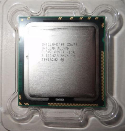 Picture of 49Y7038 IBM Intel Xeon DP Six-Core X5670 2.93GHz 1MB L2 Cache 12MB L3 Cache 6.4GT/S QPI Speed 32NM 95W Socket FCGLA-1366 Processor. New Bulk Pack.