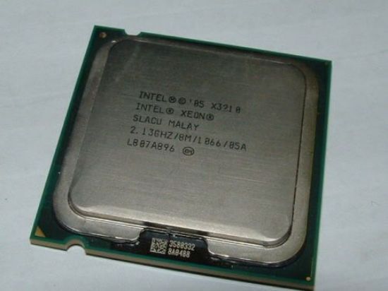 Picture of SLACU Intel Xeon X3210 Quad Core 2.13GHz 8MB L2 Cache 1066GHz FSB LGA775 65NM Processor Only. New Bulk Pack.