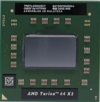 Picture of TMDTL60HAX5DM AMD Turion 64 X2 Tl-60 2.0GHz 1MB L2 Cache 800MHz HTS Socket S1G1 638 Pin 35W Notebook Processor. New Bulk Pack.