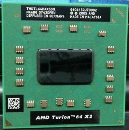 Picture of TMDTL64HAX5DM AMD Turion 64 X2 Technology Tl-64 Dual-Core 2.2GHz 1MB L2 Cache Socket-S1 90NM 35W Mobile Processor. New Bulk Pack.