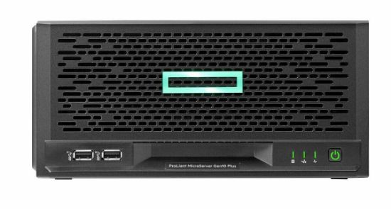Picture of P16006-001 HPE Proliant Gen10 Plus Ultra Micro Tower Server 1 X Xeon E-2224 16GB RAM Gigabit Ethernet 4 X Lff Bay 1 X 180w Ps. Refurbished.