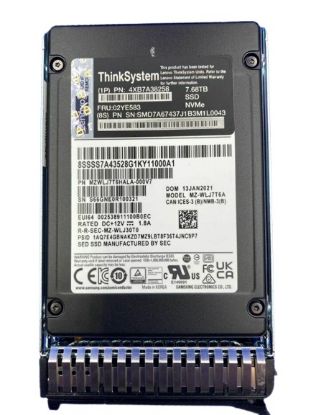 Picture of 02YE583 Lenovo 7.68TB PCI-E PM1733 2.5Inch U.2 4.0 X4 NVME Hot Swap Internal SSD | Refurbished