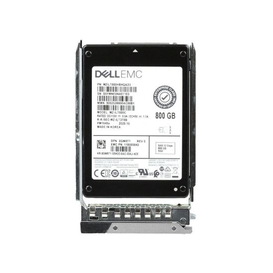 Picture of 6GT2X Dell 800GB SAS 12GBPS Tlc Nand Flash Small SFF Hot-swap SSD | Refurbished