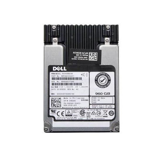 Picture of Dell 345-BCFU SAS 960 GB 12 GBPS Mix Use TLC Hot Plug SSD | Refurbished