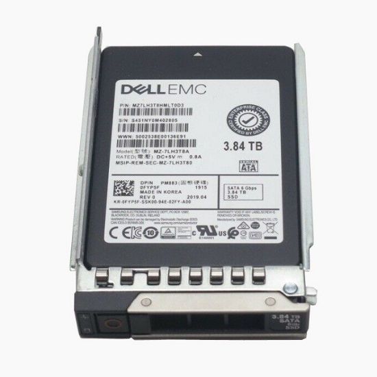 Picture of Dell D7W7F 3.84TB SATA 6GBPS 14g Read Intensive TLC Hot Plug SSD | Brand New