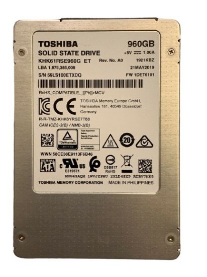 Picture of KRM6VRUG960G Toshiba 960GB BICS 2.5inch SAS-12GBPS Mixed Use Enterprise SSD | Refurbished