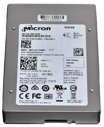 Picture of MTFDJAL3T8MBU Micron 3.84TB SAS 12GBPS Read Intensive Mlc Internal SSD | Dell OEM