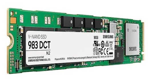 Picture of MZ-1LB9600 Samsung 983 Dct Series 960GB M.2 PCIE Express 3.0 X4 Nvme Enterprise Internal Solid State Drive | Refurbished