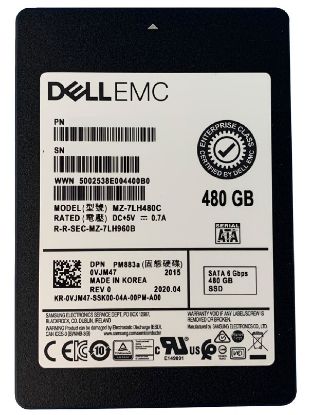 Picture of MZ-7LH480C Samsung 480GB SATA 6GBPS 2.5inch Intensive Enterprise Internal SSD | Refurbished | Dell OEM