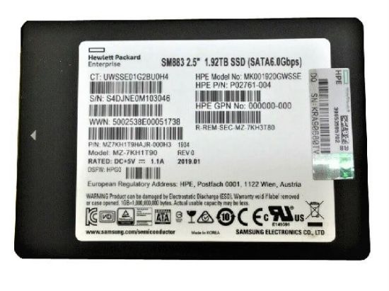 Picture of MZ7KH1T9HAJR-000H3 Samsung 1.92TB SATA 6GBPS Enterprise SSD | Refurbished