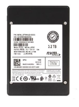 Picture of MZWLL3T2HAJQ-000D3 Samsung Pm1725b 3.2TB 2.5inch Pci Express 3.0 X4 nvme Internal SSD | Refurbished | Dell OEM