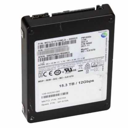 Picture of NetApp X670A SAS-12GBPS 15.3TB For Ds224c SSD | Refurbished