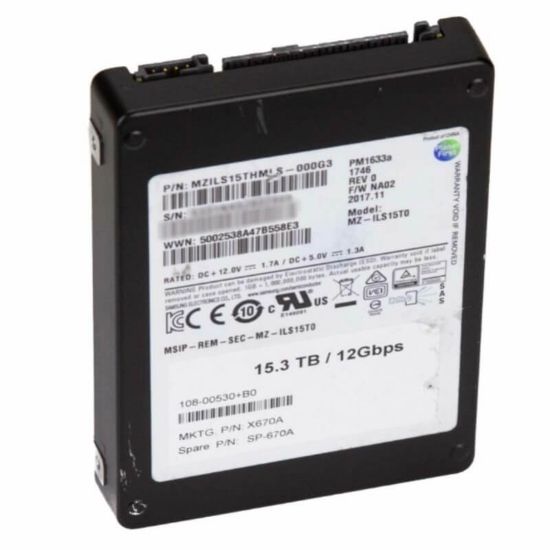 Picture of NetApp X670A SAS-12GBPS 15.3TB For Ds224c SSD | Refurbished
